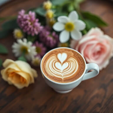 Instagram投稿：美しい花とカフェの写真2